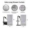 3D Extra Long Shower Curtain
