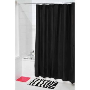 Black Extra Long Shower Curtain