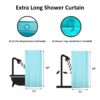 Black Extra Long Shower Curtain