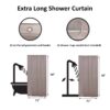 Taupe Extra Long Shower Curtain