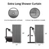 Gray Extra Long Shower Curtain