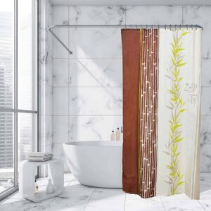 Extra Long Shower Curtain Bamboo Leaf