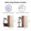 Extra Long Shower Curtain Bamboo Leaf