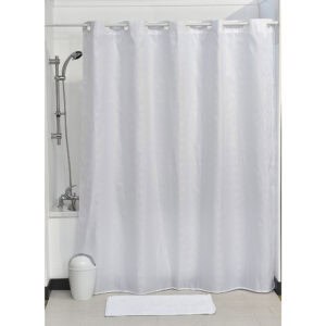 1207180-Grey-Extra-Long-Shower-Curtain-Polyester-Hook-Less-Cubic-79 L-x-71 W-Grey-