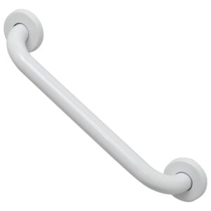 Stainless-Steel-Bath-and-Shower-Straight-Grab-Bar-Concealed-Mounting-Snap-Flange-1-Diameter-x-11.8-Length-White