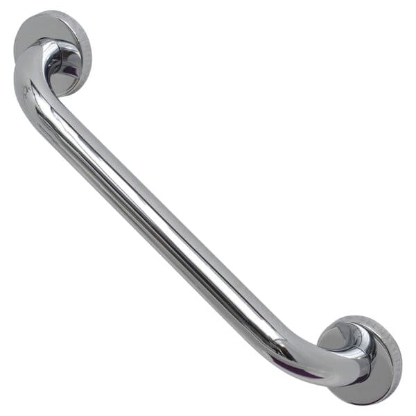 Stainless Steel Bath and Shower Curved Grab Bar-White