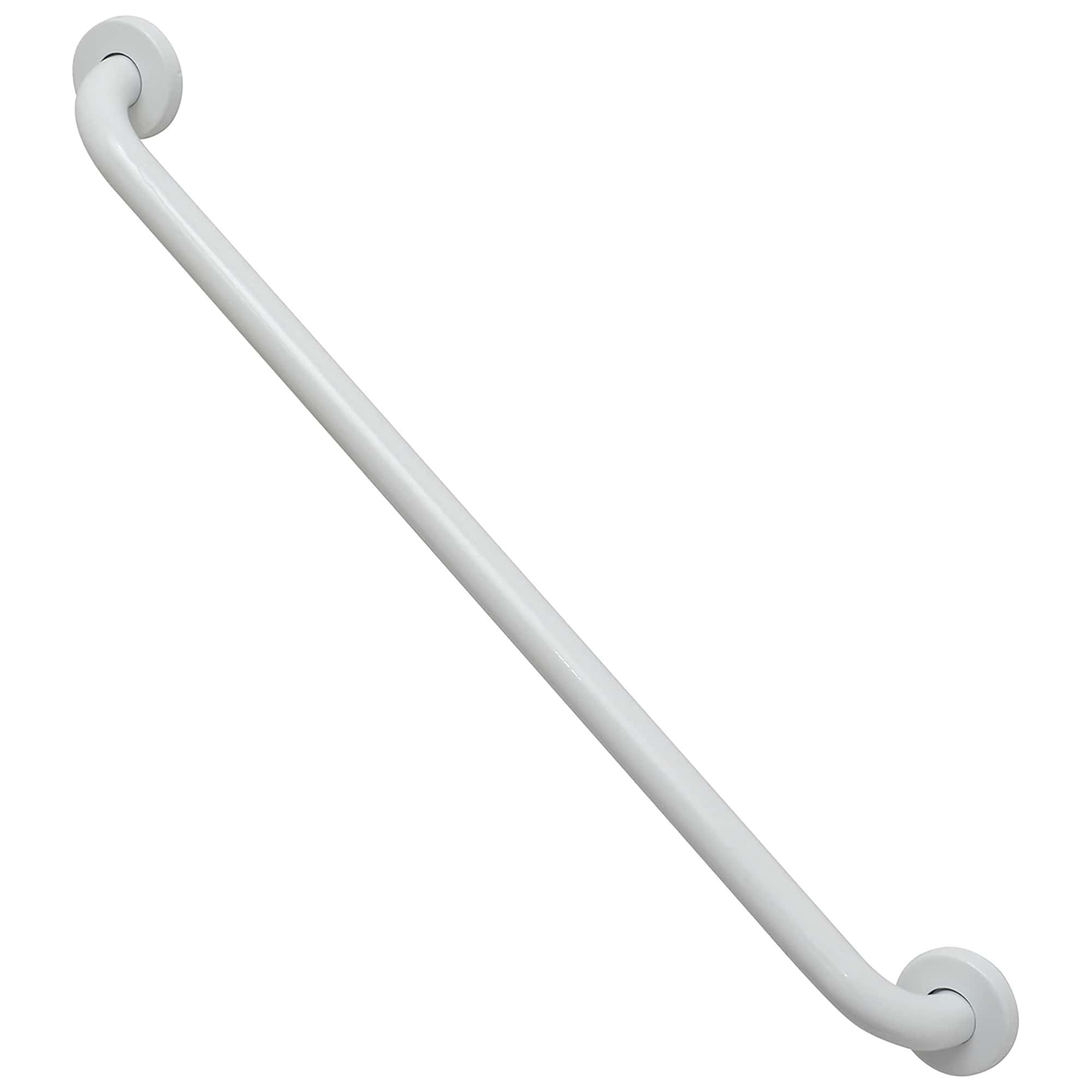 Stainless-Steel-Bath-and-Shower-Straight-Grab-Bar-Concealed-Mounting-Snap-Flange-1-Diameter-x-23.6-Lengt-White