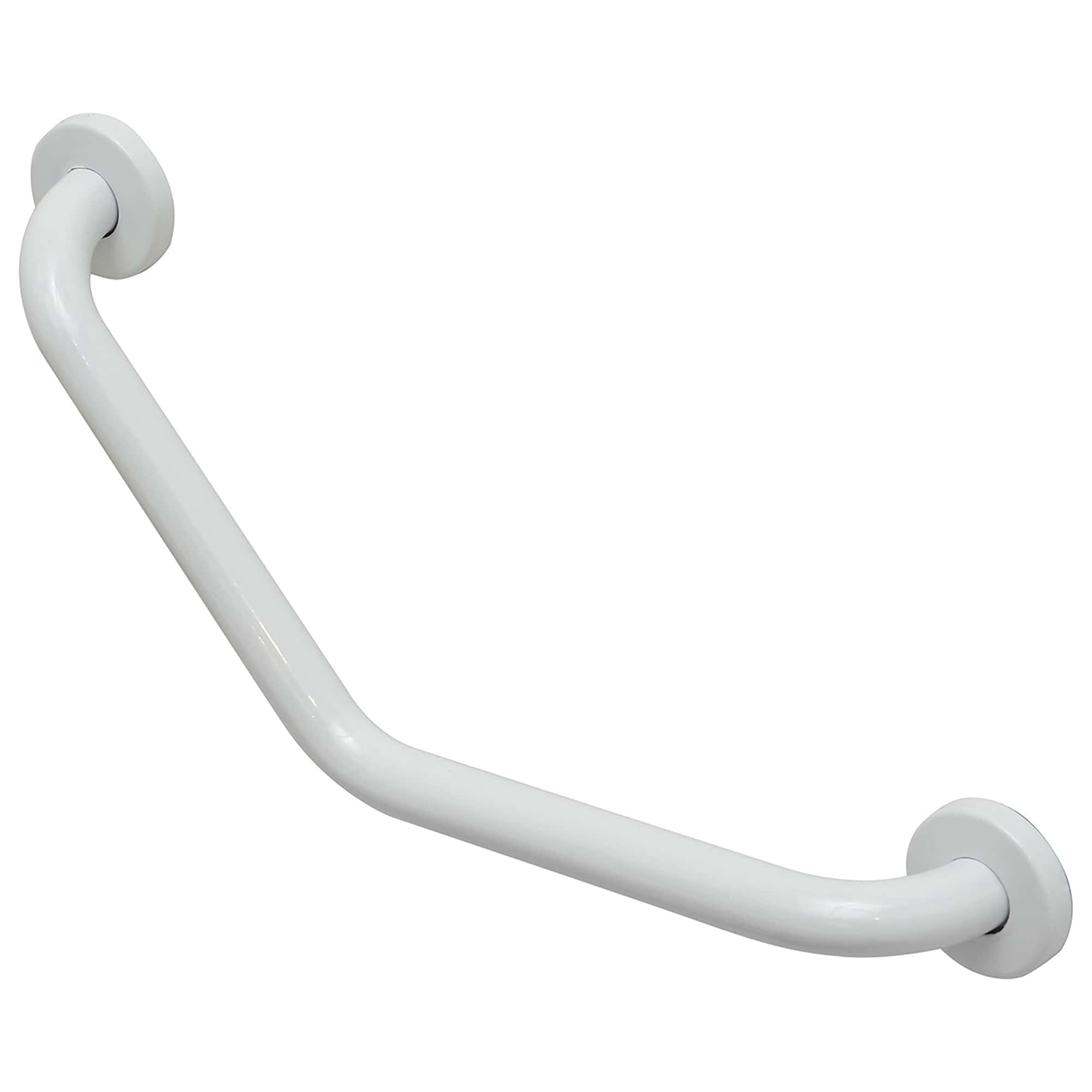 Stainless-Steel-Bath-and-Shower-Curved-Grab-Bar-Concealed-Mounting-Snap-Flange-1-Diameter-8.86-x-8.86-Length-White