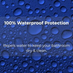 Water droplets showing waterproof shower curtain