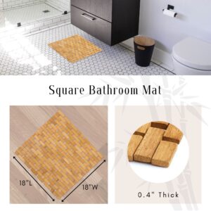 Square bathroom mat dimensions and thickness