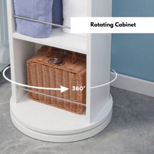 360-Degree Rotating Cabinet for Convenient Access - A close-up of the cabinet's base illustrating its 360-degree rotating functionality for easy access to stored items.