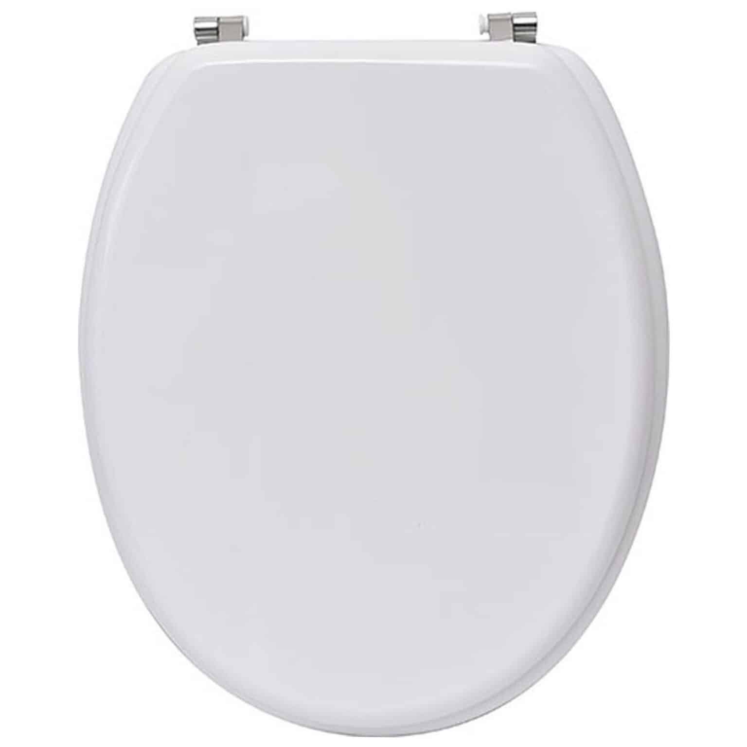 Taupe Round Molded Wood Toilet Seat 17 Inches