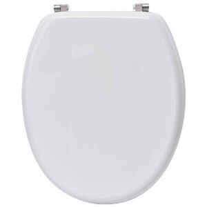 Elongated Toilet Seat White Adjustable Length