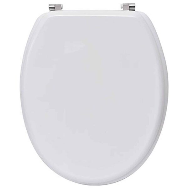 Elongated Toilet Seat White Adjustable Length