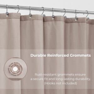 Close-up of reinforced rust-resistant grommets