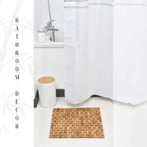 bamboo mat in the bathroom