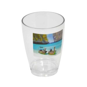 Paradise Clear Countertop Plastic Bath Tumbler Cup Holder Makeup Holder or Toothbrush Holder