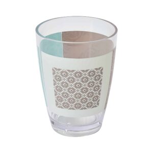 Faience Clear Countertop Plastic Bath Tumbler Cup Holder Makeup Holder or Toothbrush Holder