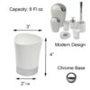 dimension Shiny White Bathroom Tumbler Cup or Toothbrush Holder