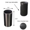 dimension Stainless Steel Bathroom Tumbler Cup GRAPHITE Mirror Effect