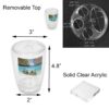 Dimension Paradise Clear Toothbrush Holder Stand for Bathroom Vanity Countertop
