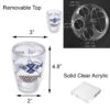 dimension Nautical Clear Toothbrush Holder Stand for Bathroom Vanity Countertop