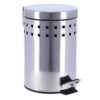 Chrome Round Metal Small Step Trash Can