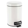 Floor Step Trash Can White