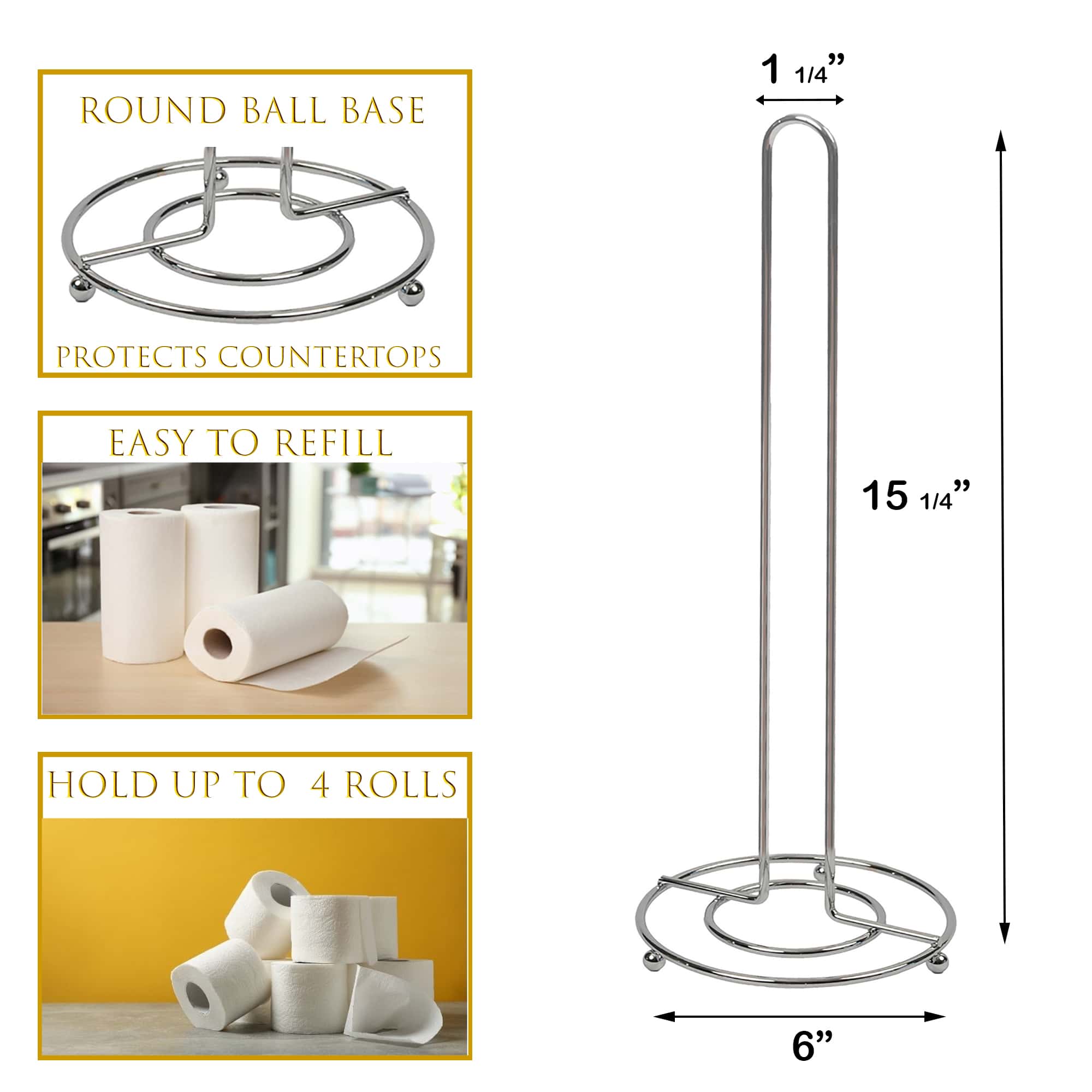 dimensions toilet paper metal
