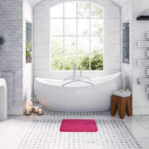 Pink Bath Rug Memory foam bathmat