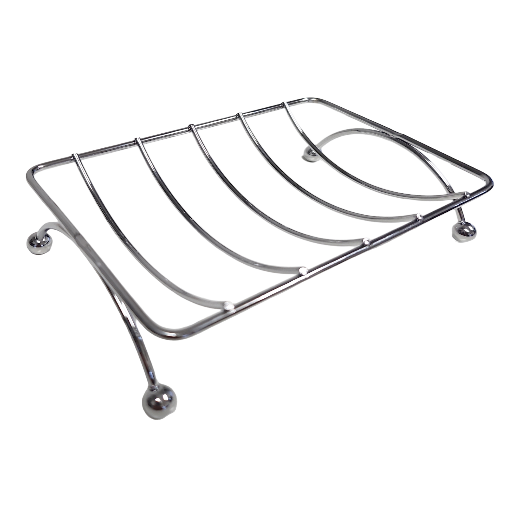 Chrome Metal Wire Soap Dish Holder Self-Draining
