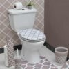 Escal Bathroom Free Standing Toilet Bowl Brush and Holder Taupe