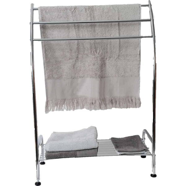 Evideco Towel Valet 3 Curved Bars Metal Chrome Plated