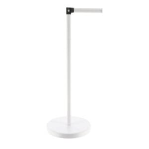 White toilet paper holder folding arm and Reserve - Compact Size