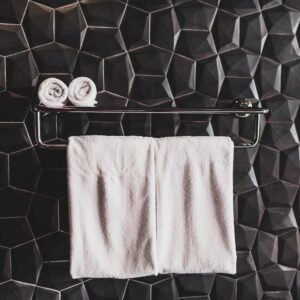 Wall Mounted Bath Towel Rack Holder white towel