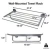 dimensions towel rack
