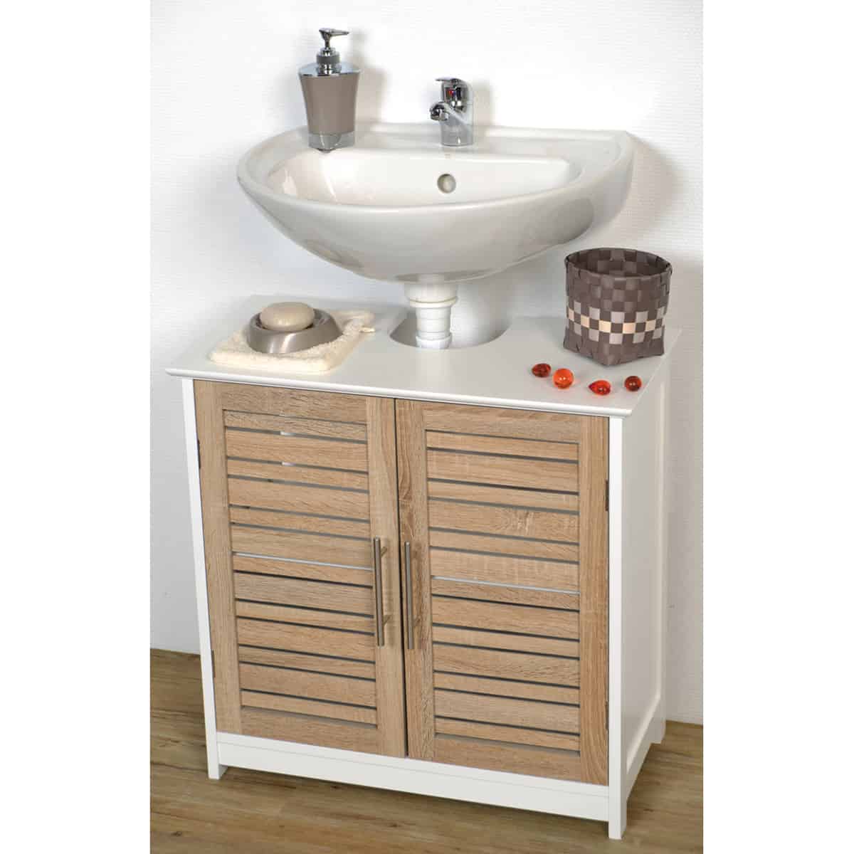 Evideco Freestanding Non Pedestal Under Sink Vanity Cabinet Bath Storage Wood