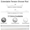 Collection Extendable shower curtain rod with shower curtain