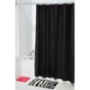 Solid Eva Bathroom Shower Curtain, Black