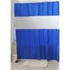 Laser Peva Solid Colors Bathroom Shower Curtain, Navy Blue