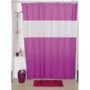 Laser Peva Solid Colors Bathroom Shower Curtain, Purple
