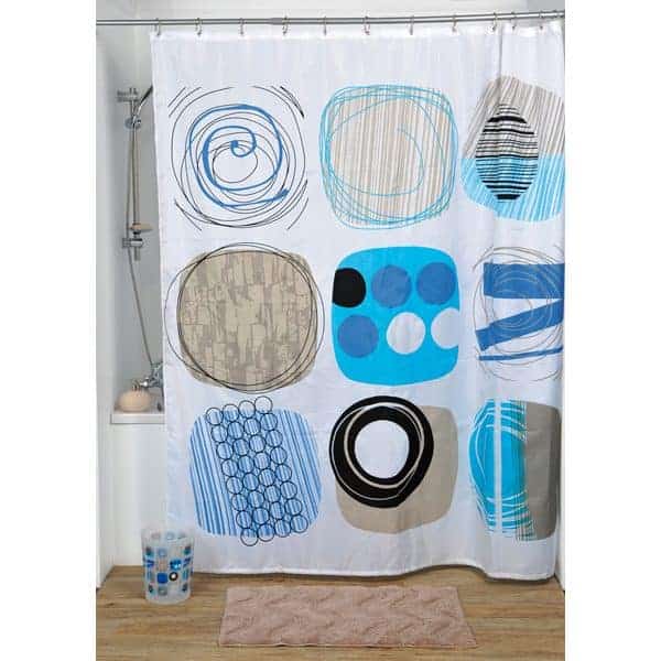 Street Art Polyester Printed Fabric Shower Curtain, Multicolored