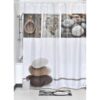 Design Nature Polyester Fabric Shower Curtain, Multicolored