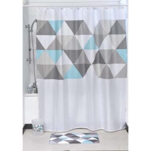 Nordik Printed Polyester Fabric Shower Curtain 71Wx79H