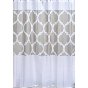 Escal Printed Polyester Fabric Shower Curtain 71Wx79H