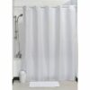 Hookless Shower Curtain Polyester Cubic- Color Matching Hooks 71L x 79H/ 180 x 200 cm White