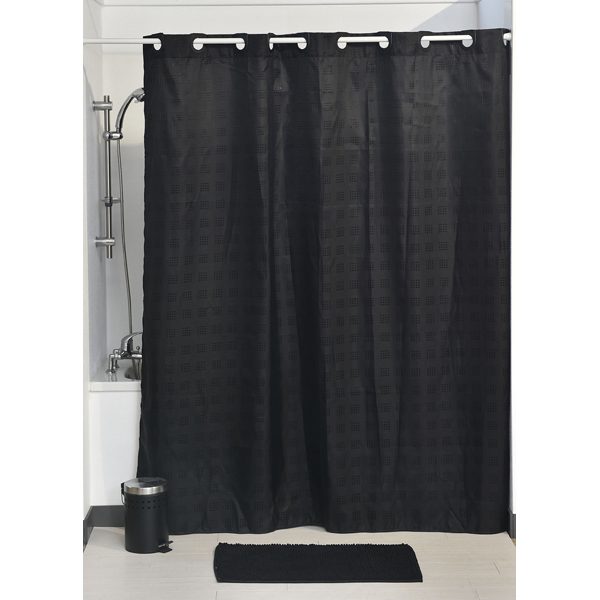Evideco Hookless Shower Curtain, Hookless Polyester Shower Curtain