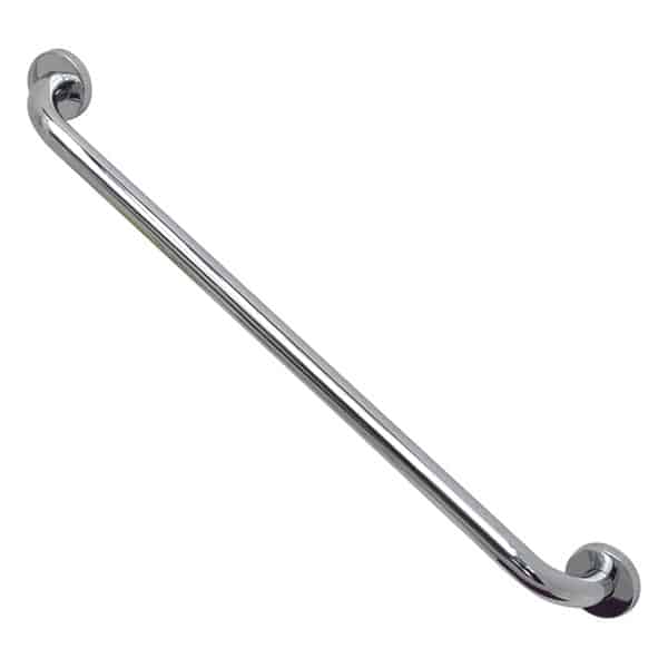 Stainless Steel Bath and Shower Straight Grab Bar - Concealed Mounting Snap Flange - 1 Diameter x 23.6 Length Chrome