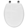 Oval Elongated Toilet Seat Design Pinky Adjustable Zinc Hinges, White