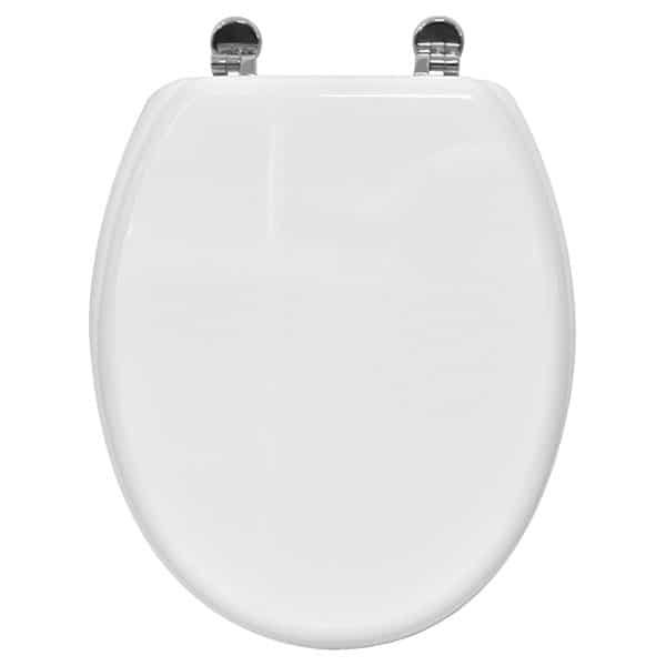 Oval Elongated Toilet Seat Design Pinky Adjustable Zinc Hinges, White
